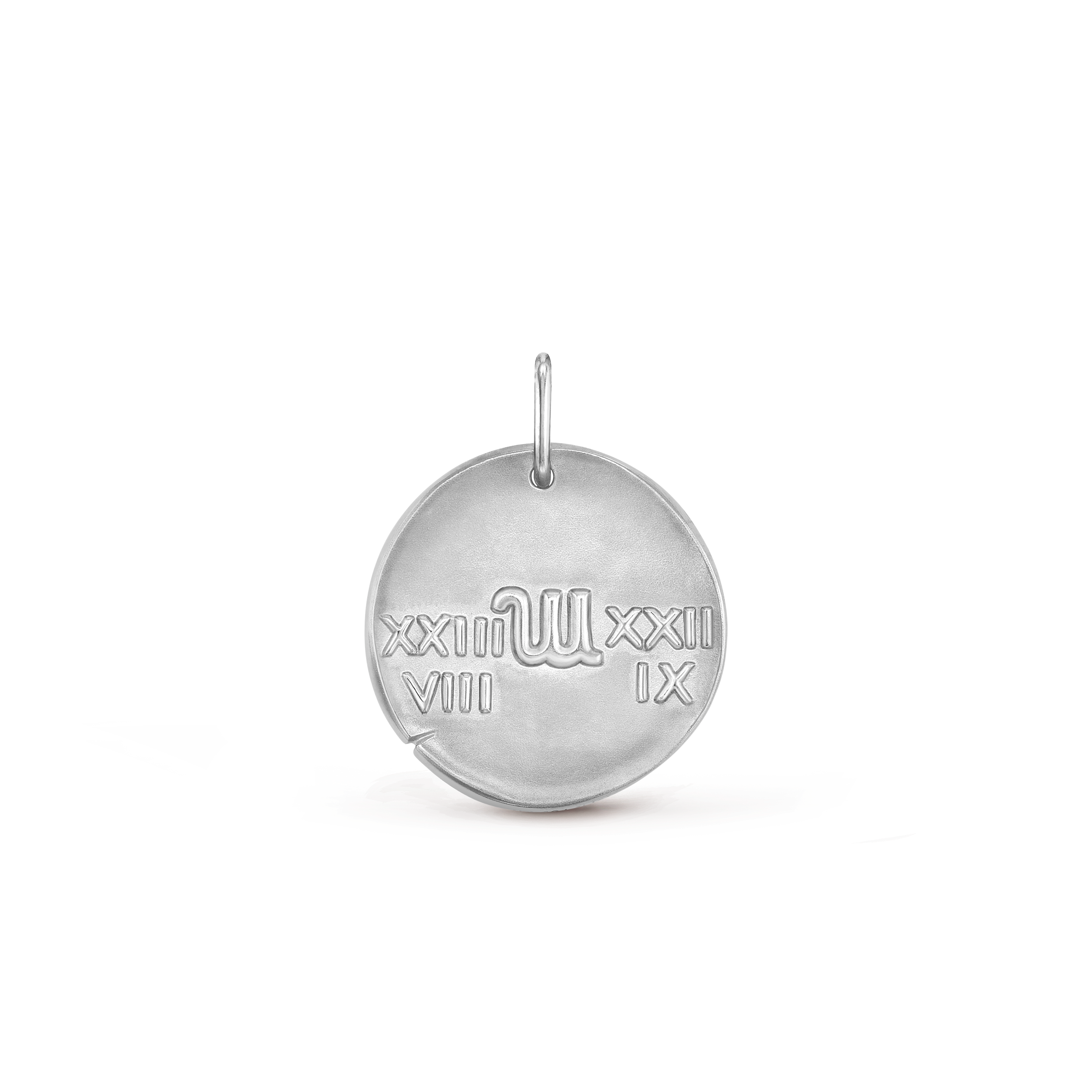 Zodiaque medal Virginis (Virgo), 18K white gold, Back, Jewelry Pendent - Van Cleef & Arpels