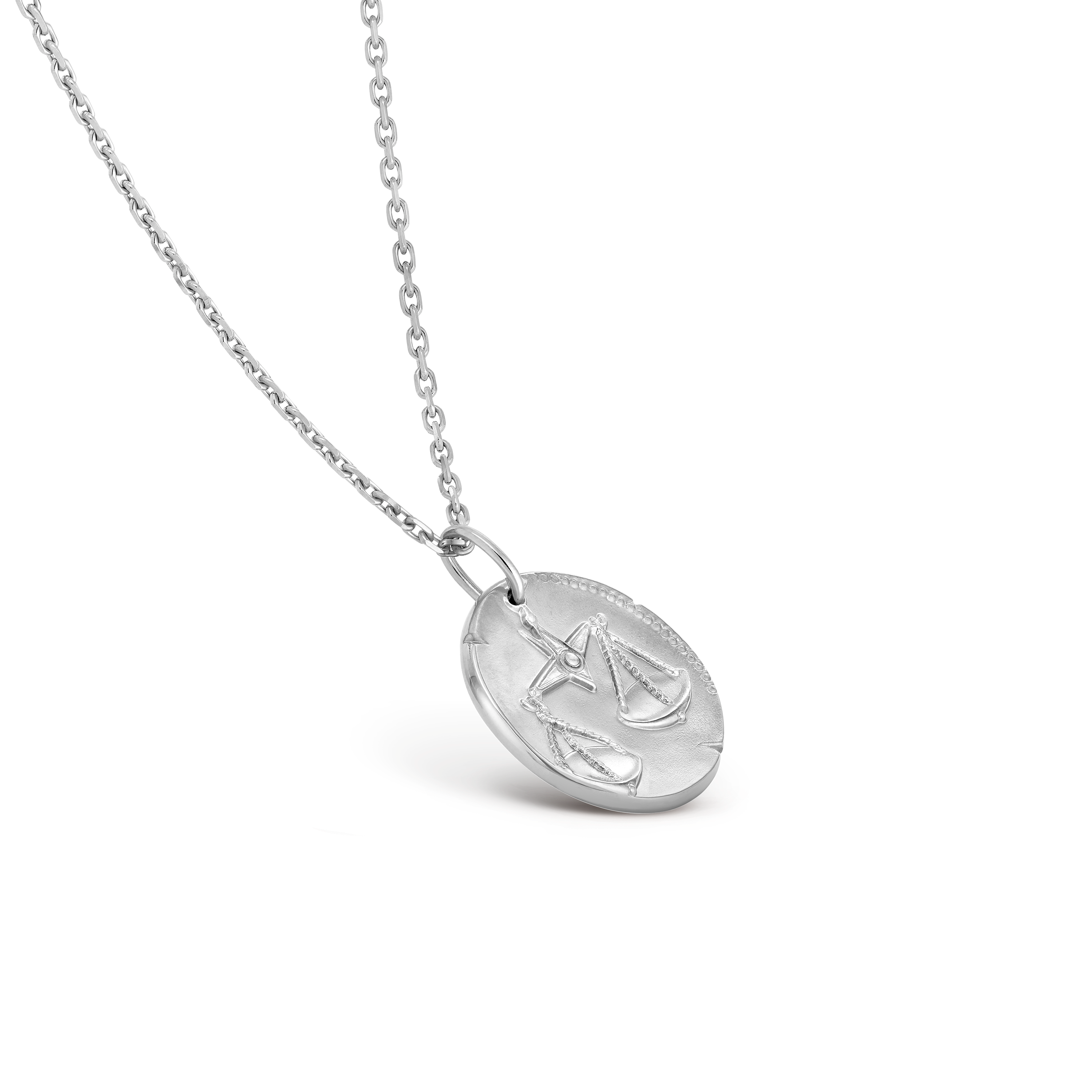 Zodiaque medal Librae (Libra), 18K white gold, Three Fourth, Jewelry Pendent - Van Cleef & Arpels