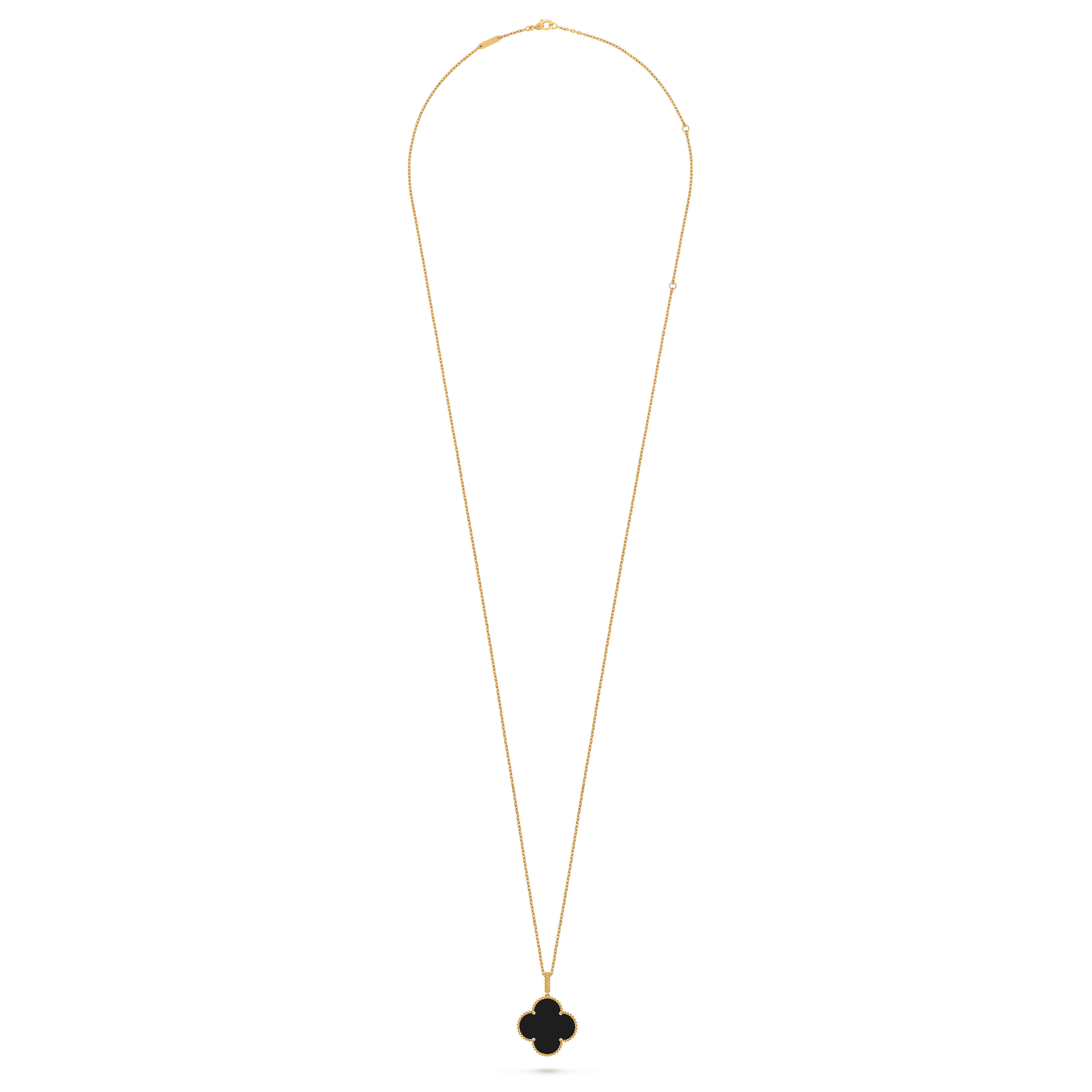 Magic Alhambra长项链，1图案, 18K黄金, 缟玛瑙:  1 宝石, Detail Alternative, Jewelry Long Necklace_梵克雅宝_Van Cleef & Arpels