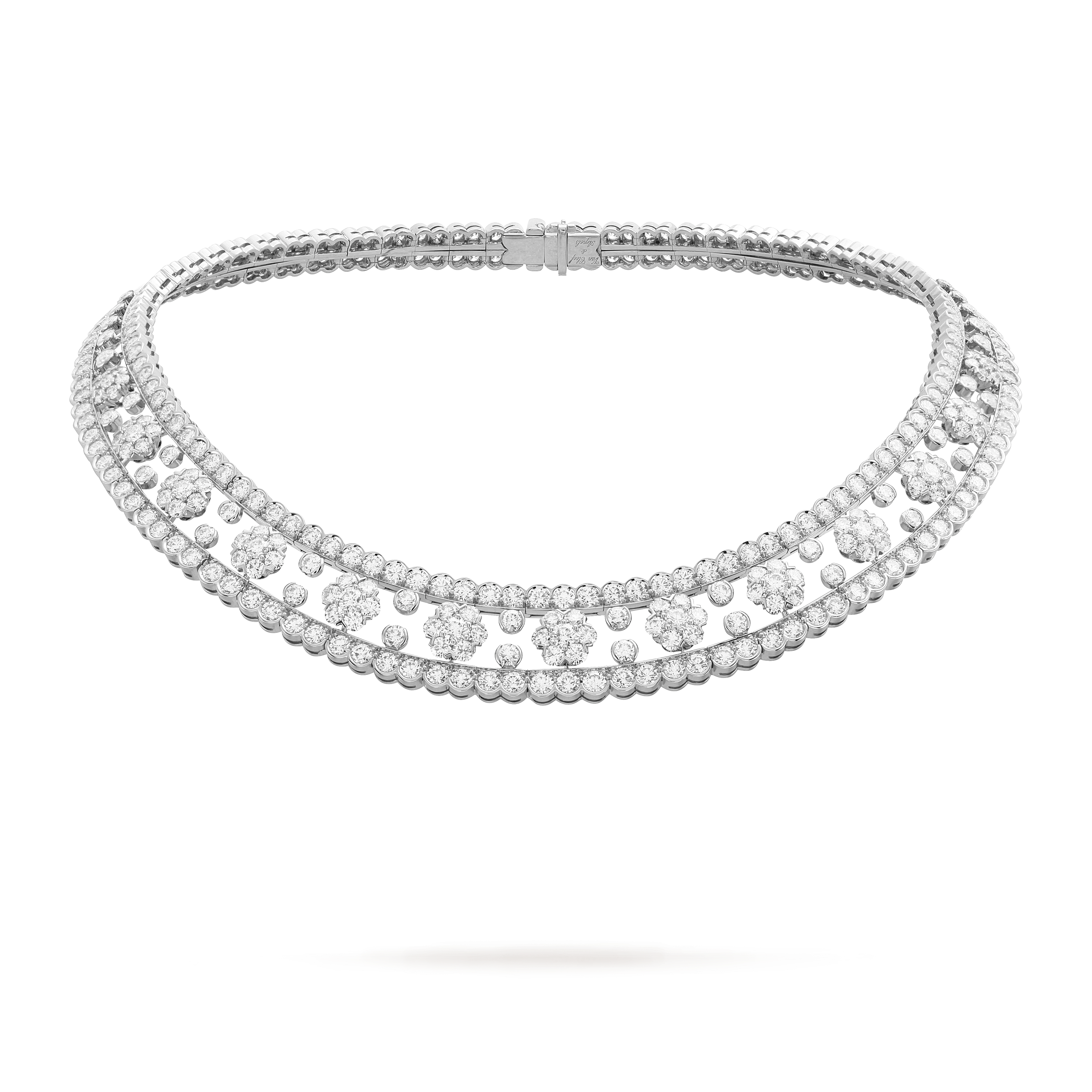 Snowflake项链, 18K白金, 钻石:  367颗,  30.99 克拉, Detail, High Jewelry Necklace_梵克雅宝_Van Cleef & Arpels