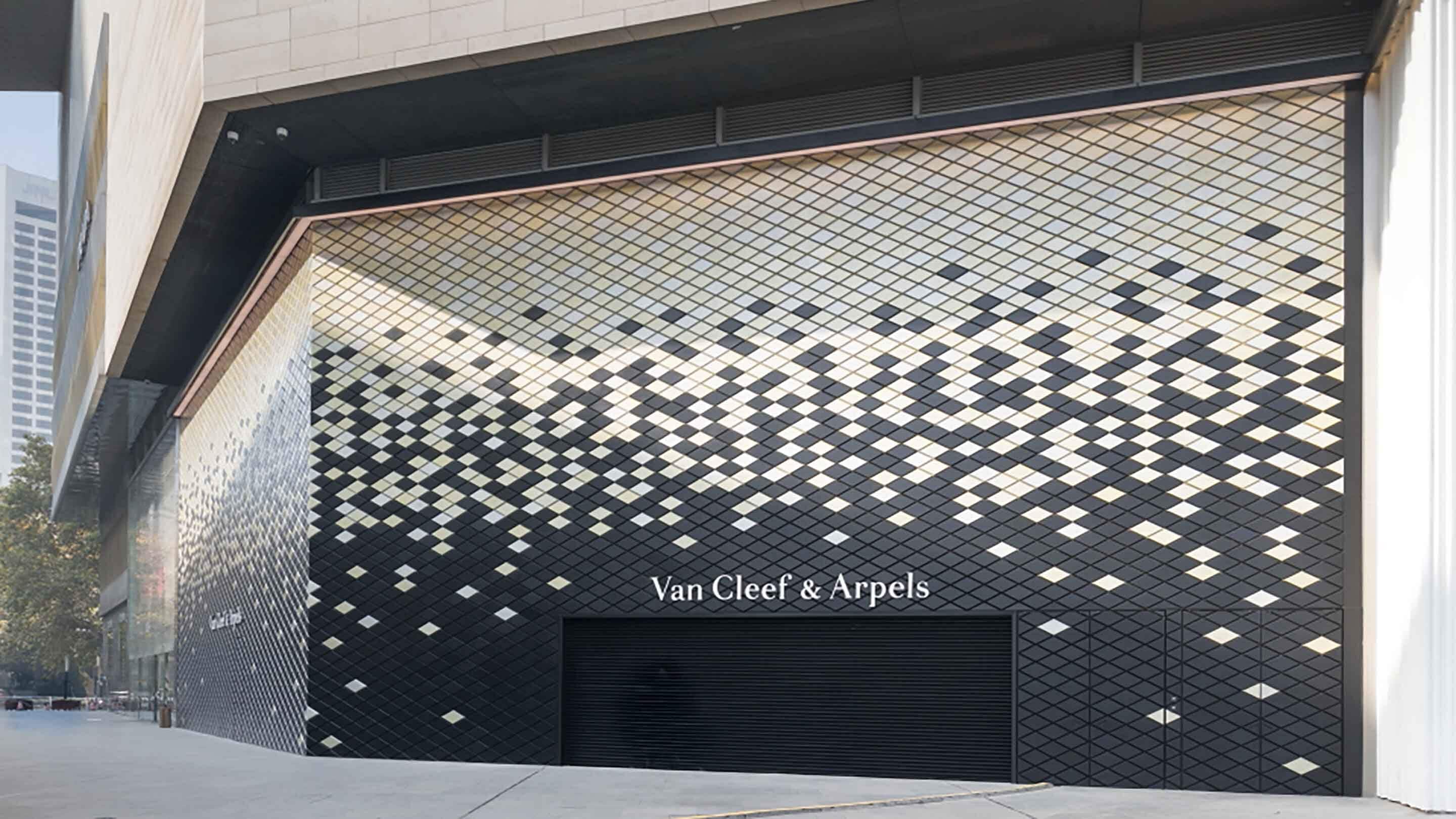 Nanjing Deji present the interior facade view, Van Cleef & Arpels.