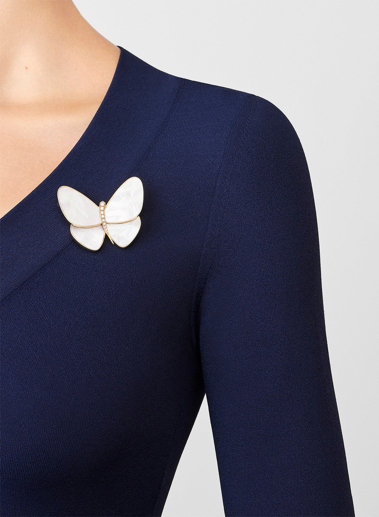 Butterflies系列，胸针，黄K金和珍珠母贝，Van Cleef & Arpels梵克雅宝