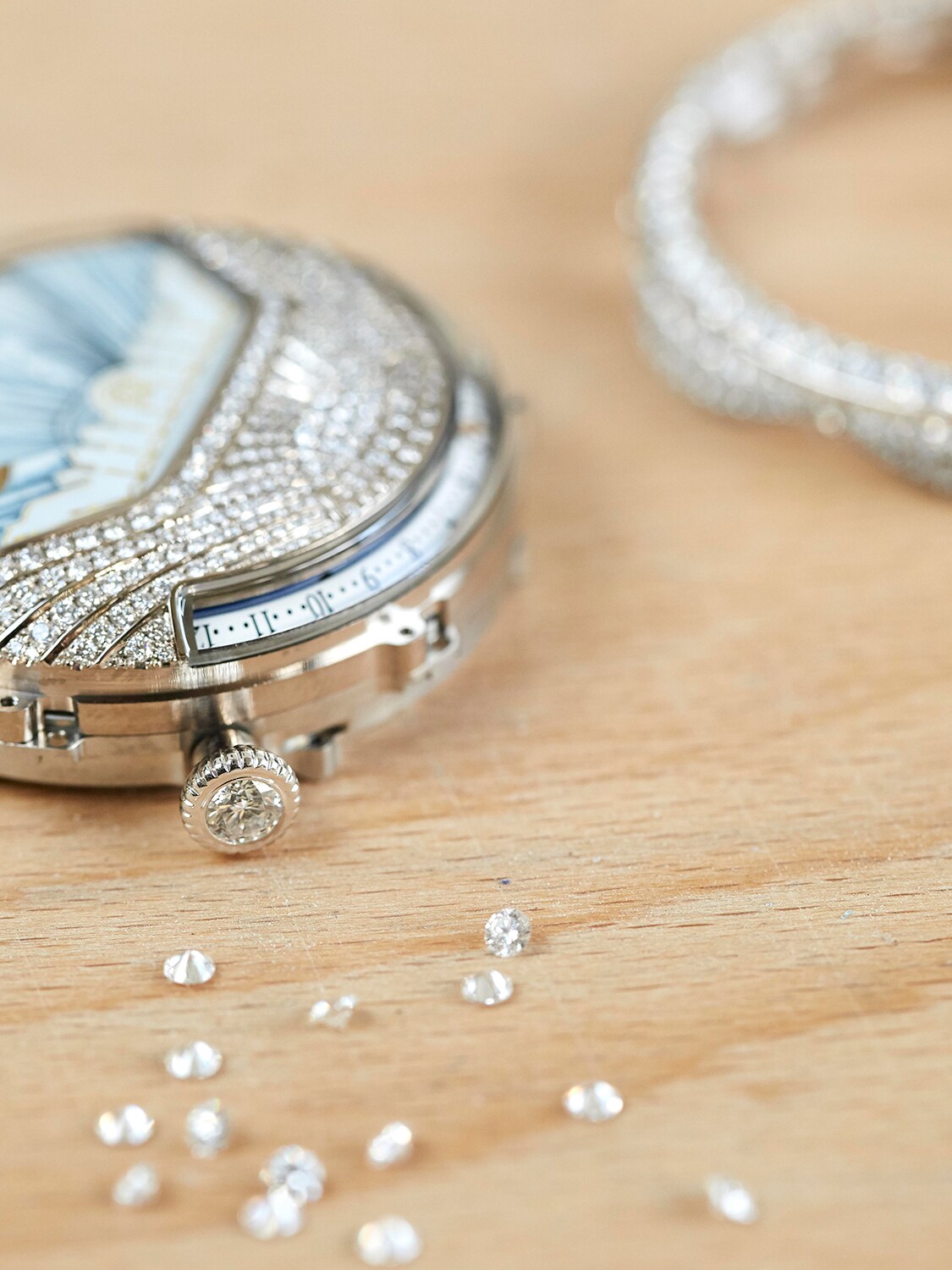 Lady Arpels Ballerine Musicale Diamant watch, 18K white gold, diamond, craftsmanship, Poetic Complications, Van Cleef & Arpels