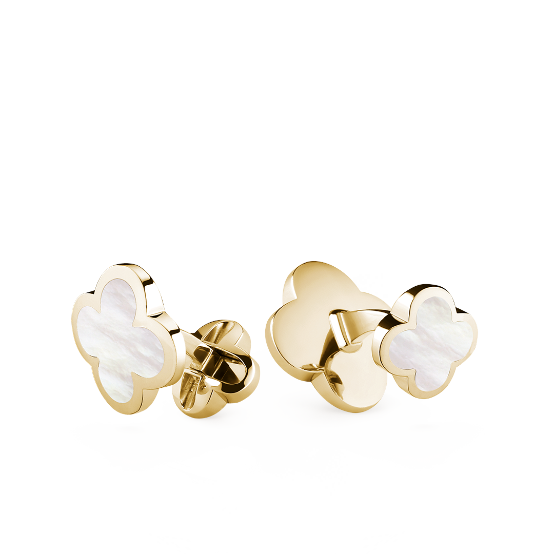 Pierre Arpels Sticks袖扣，镀铑白K金，白色玛瑙，钻石。Pierre Arpels系列，Van Cleef & Arpels梵克雅宝。