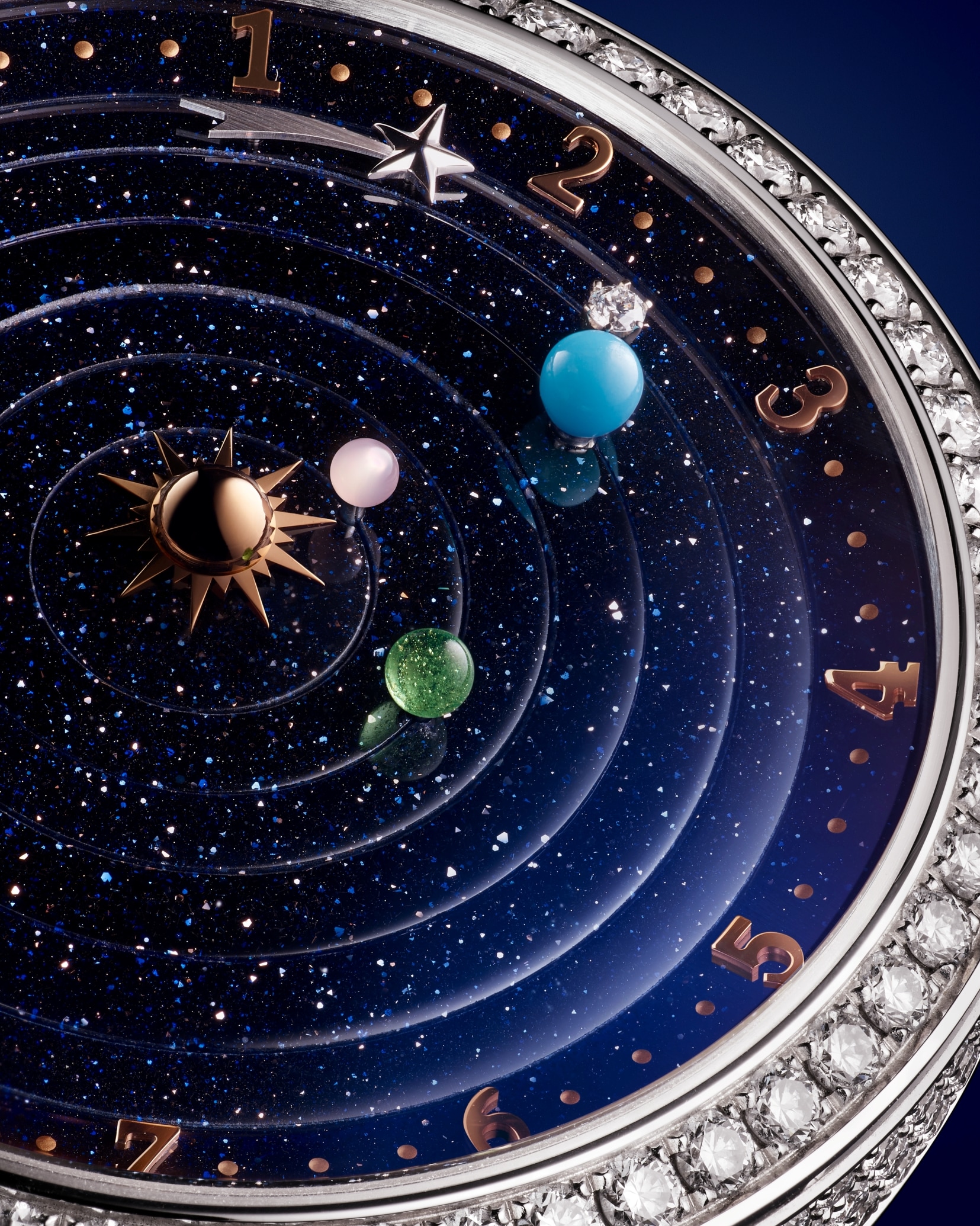 Lady Arpels Planétarium watch. Poetic Complications® collection.
