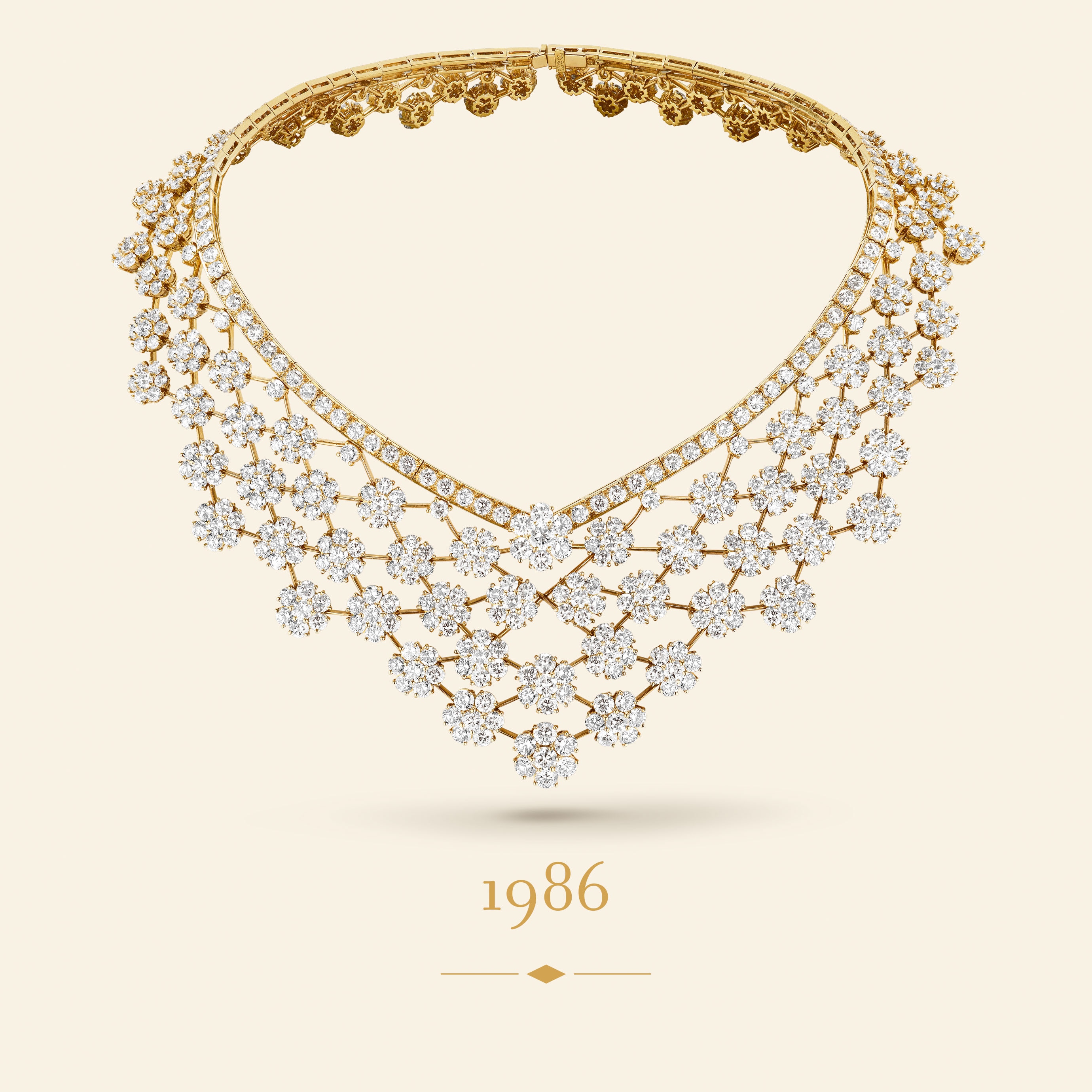 Necklace, 1986​. Yellow gold, diamonds​. Van Cleef & Arpels Collection.