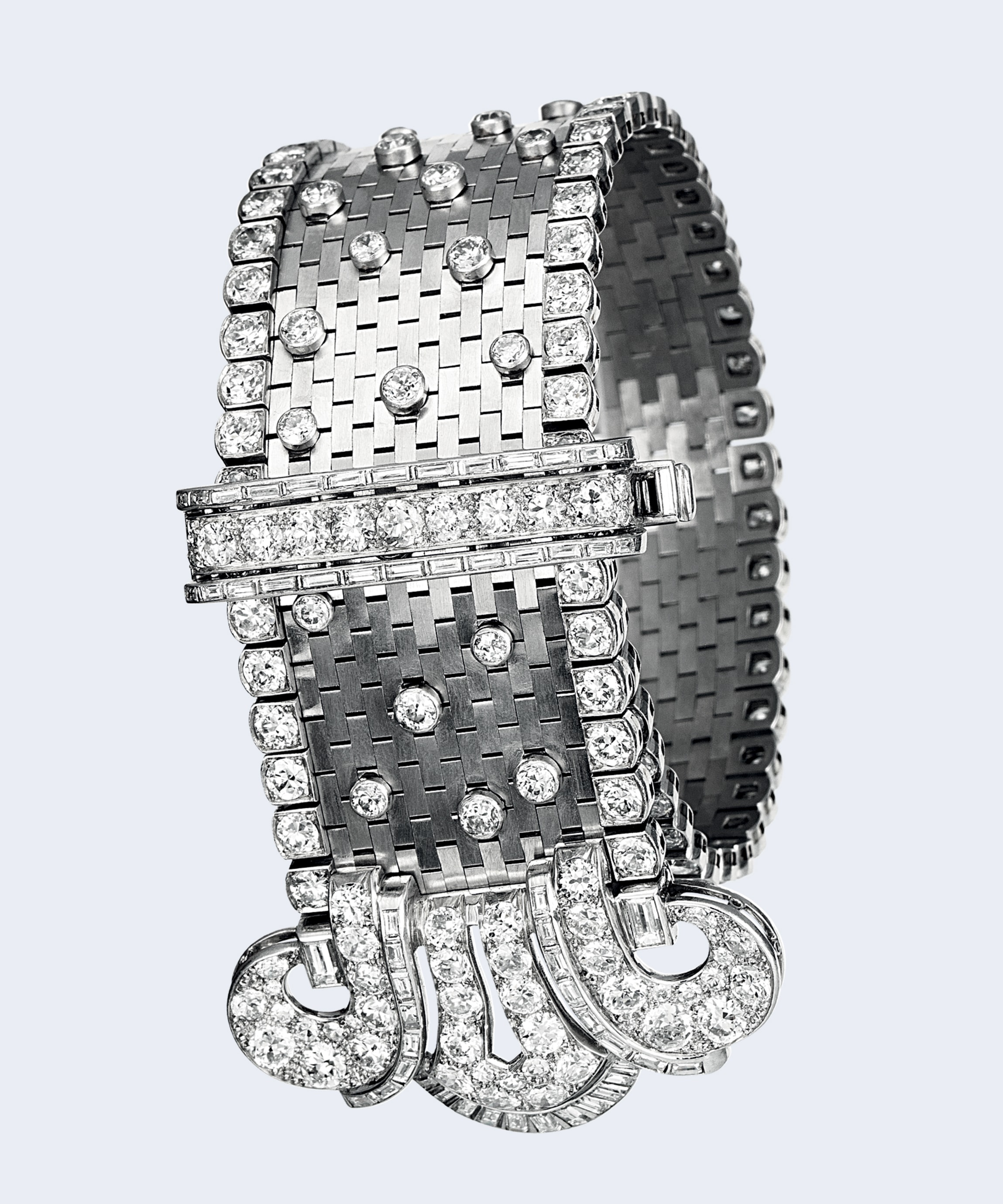 Ludo bricks bracelet, 1935, Platinum, diamonds, Van Cleef & Arpels Collection