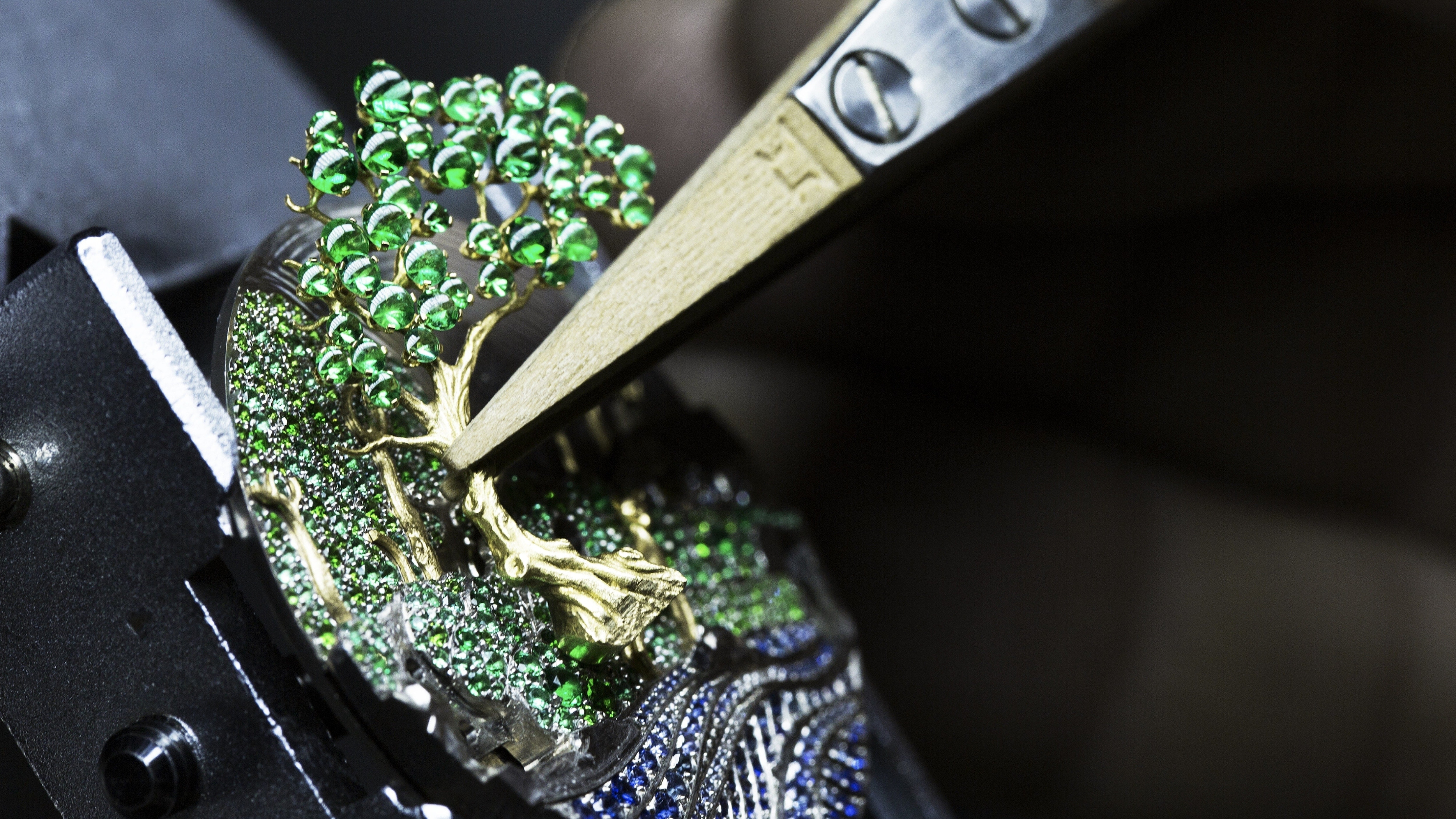 调整表盘组件，Lady Arpels Peau d'Âne Forêt Enchantée腕表，Van Cleef & Arpels梵克雅宝