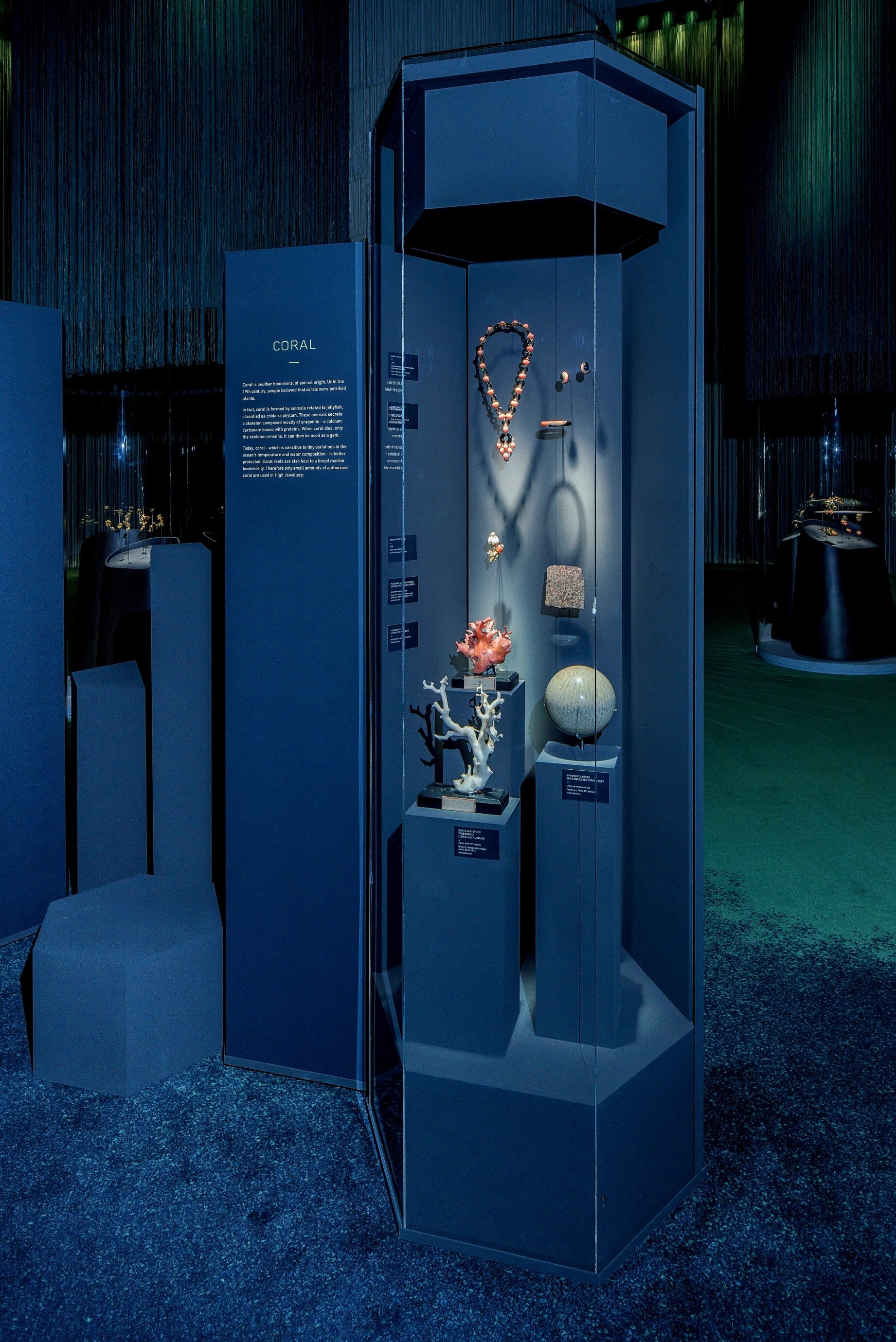 View of creations inside the exhibition, scenography created by Patrick Jouin et Sanjit Manku