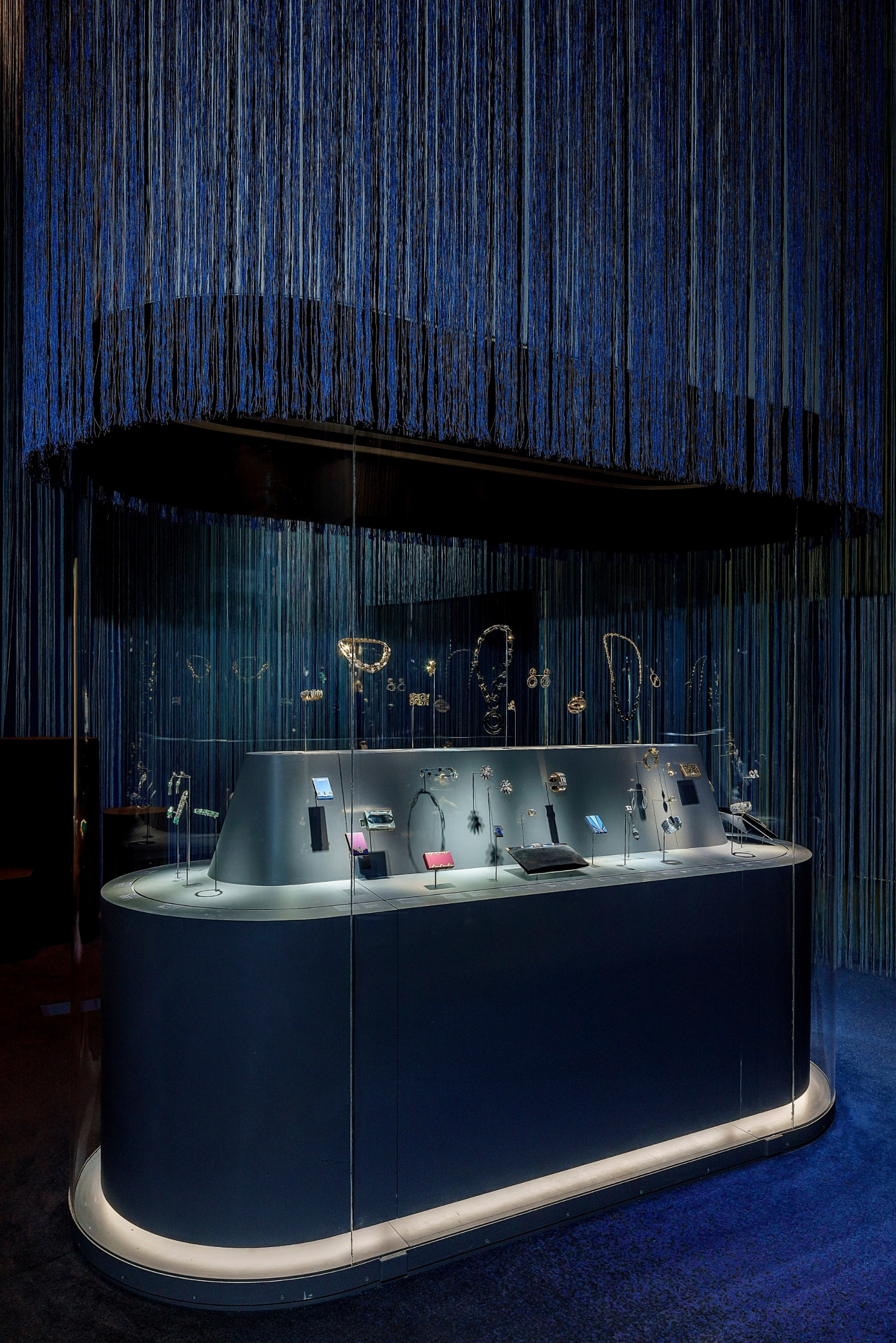 View of creations inside the exhibition, scenography created by Patrick Jouin et Sanjit Manku