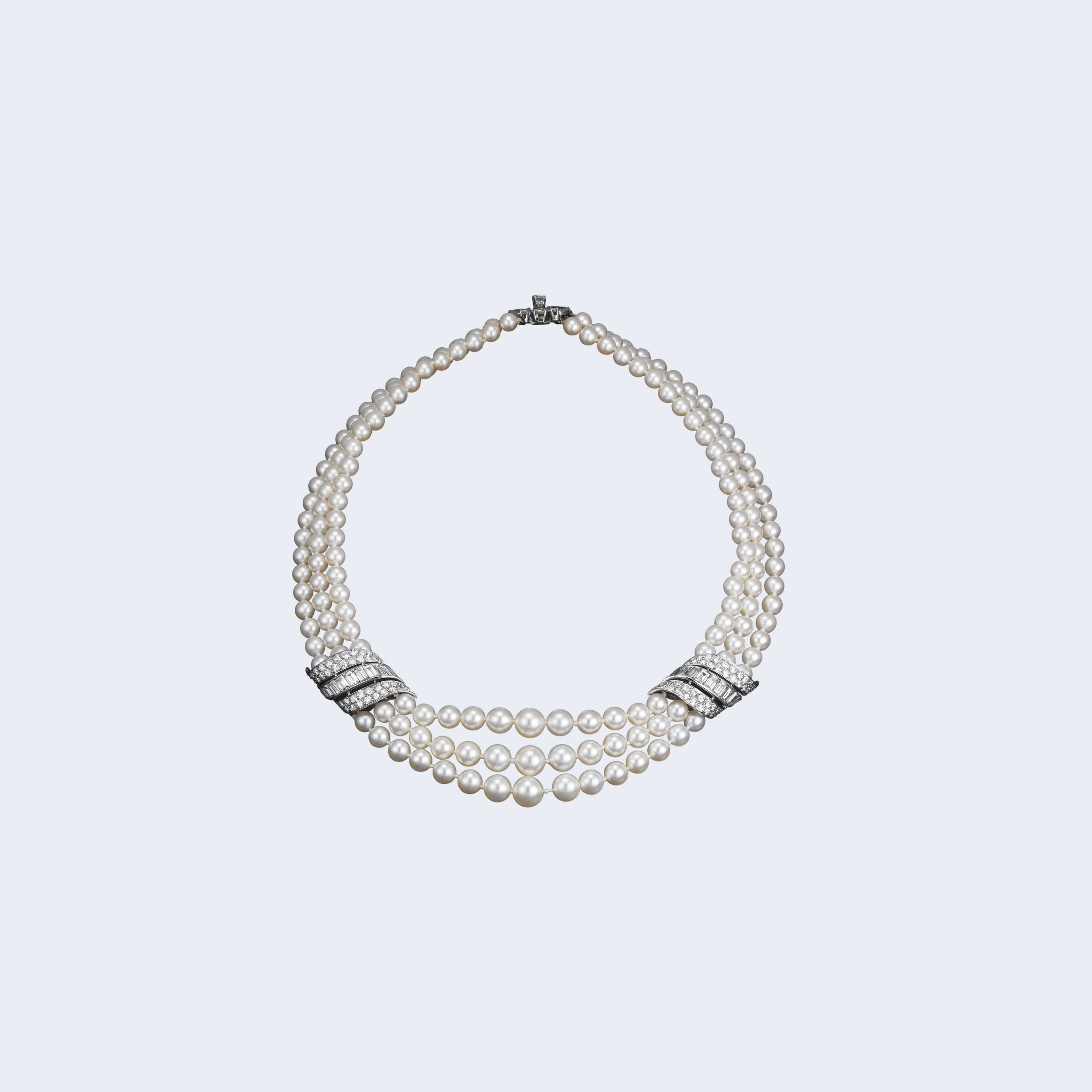 项链，1953年，铂金，珍珠，钻石，Princess Grace of Monaco系列，摩纳哥亲王宫 Van Cleef & Arpels梵克雅宝