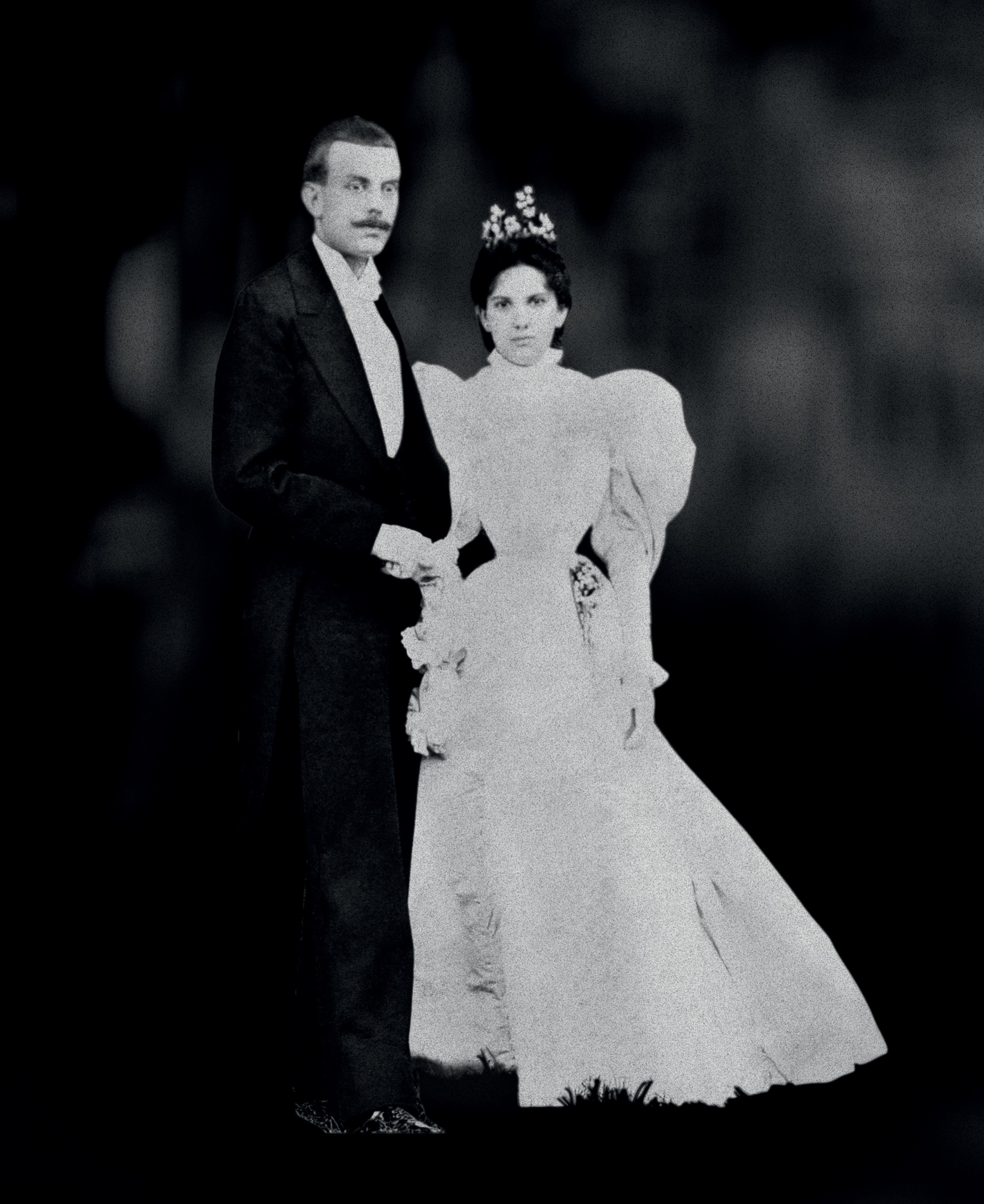 Estelle Arpels and Alfred Van Cleef on their wedding day, 1895, Van Cleef & Arpels Archives