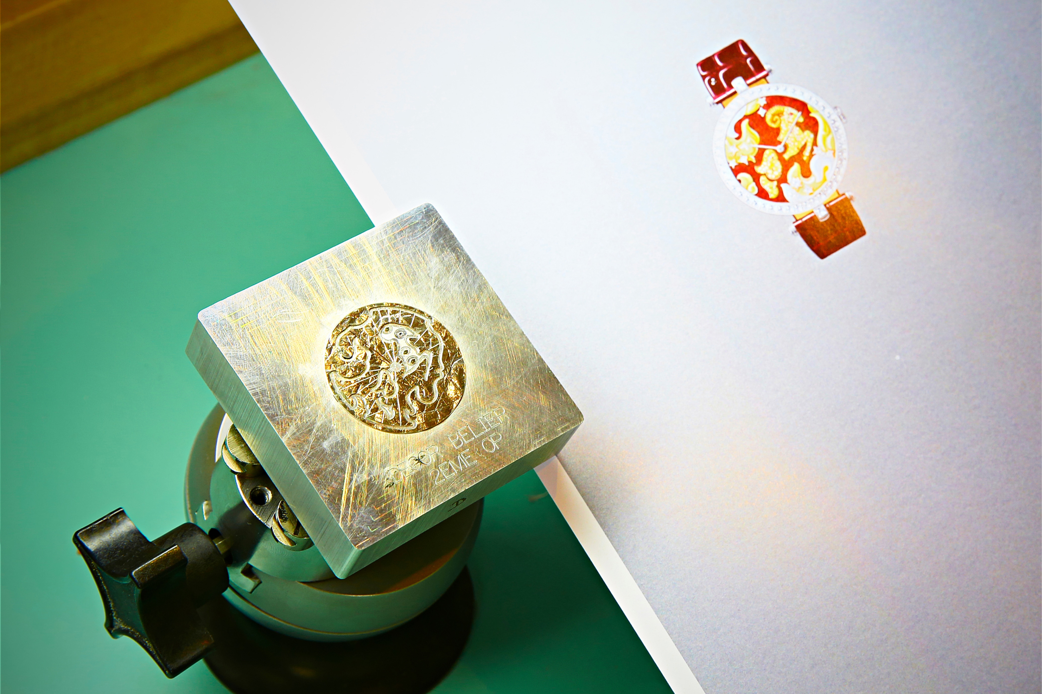 Engraving and drawing representing  Lady Arpels Zodiaque Aries watch, Extraordinary Dials collection