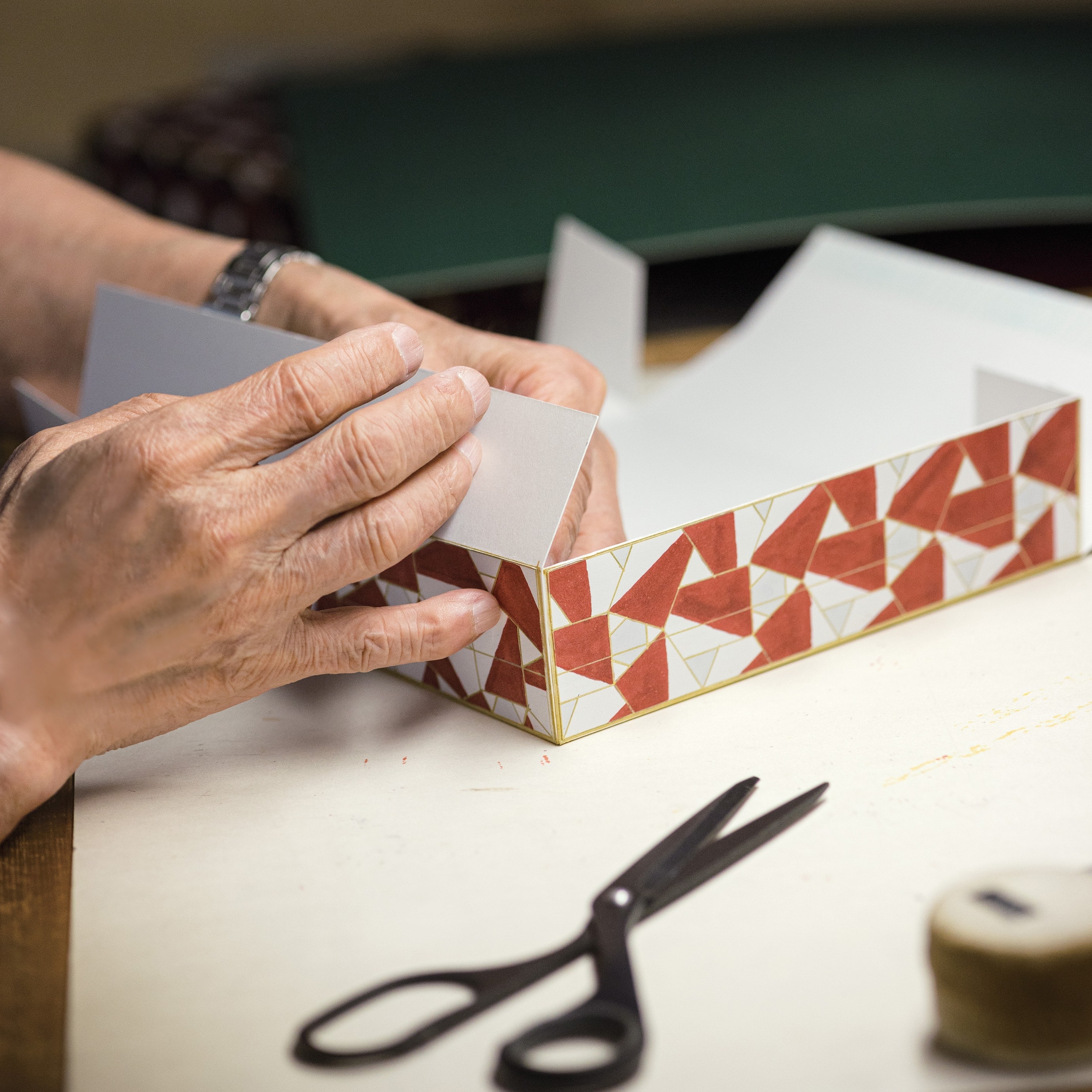 Production of the paper prototype. Van Cleef & Arpels.