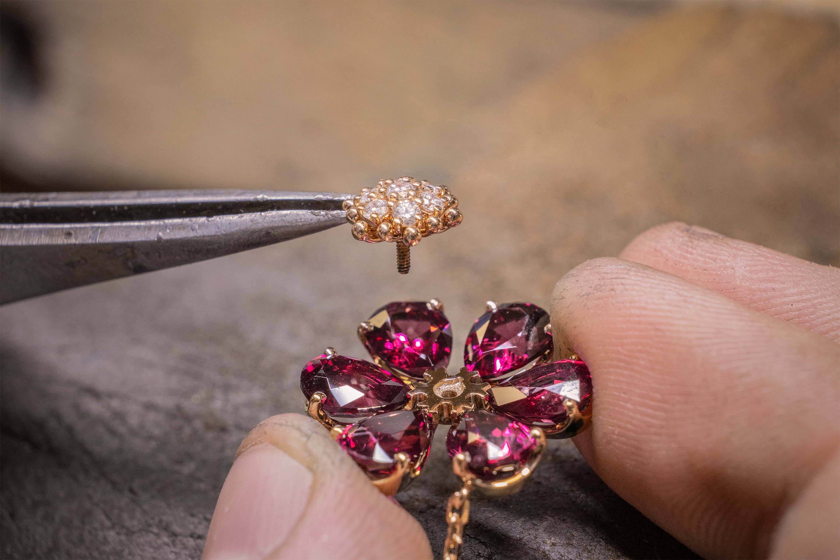 Jewelry work, assembling.