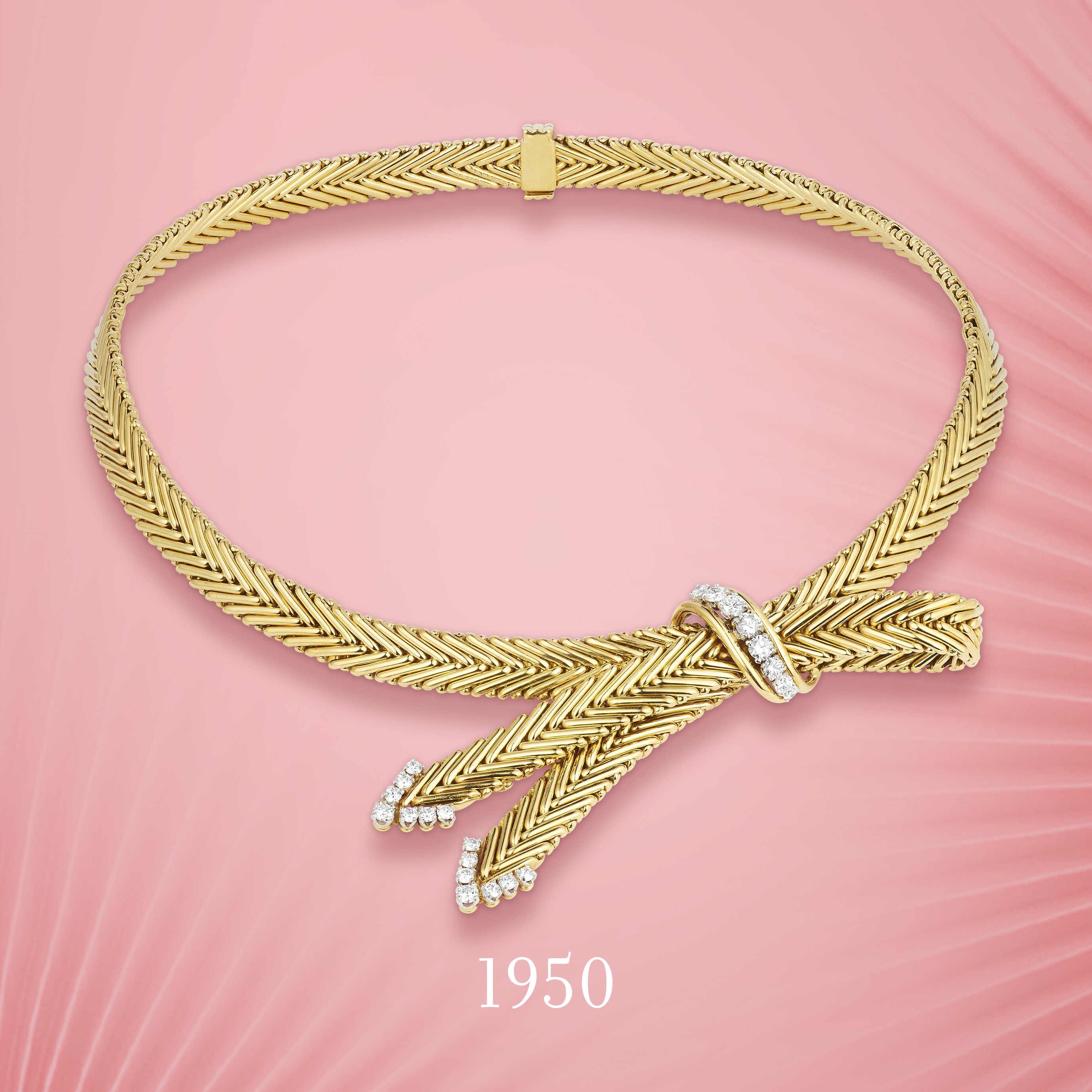 Necklace, circa 1950. 18K yellow gold, diamonds. Van Cleef & Arpels Collection.