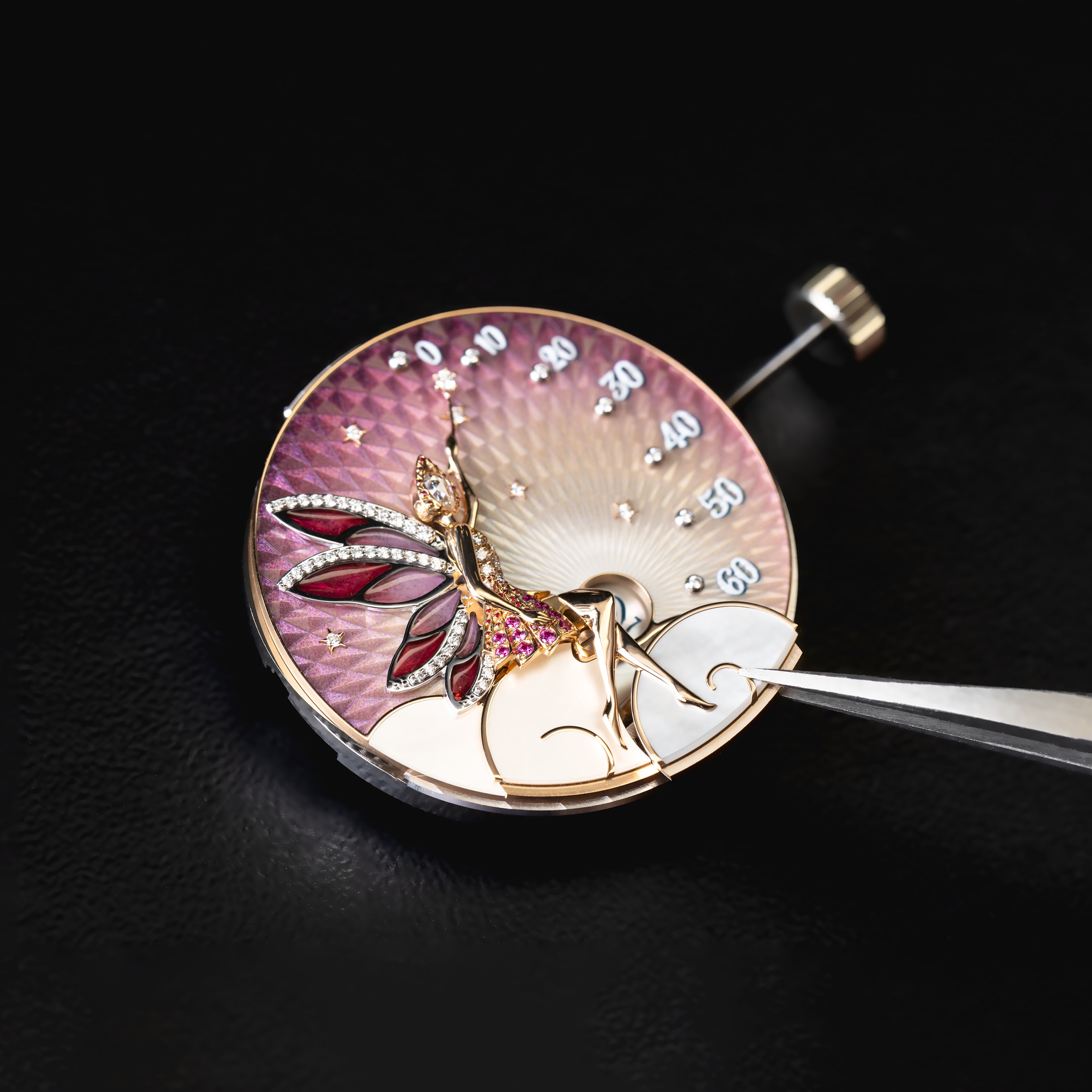 Lady Féerie Or Rose腕表，Poetic Complications诗意复杂功能腕表系列，Van Cleef & Arpels梵克雅宝。