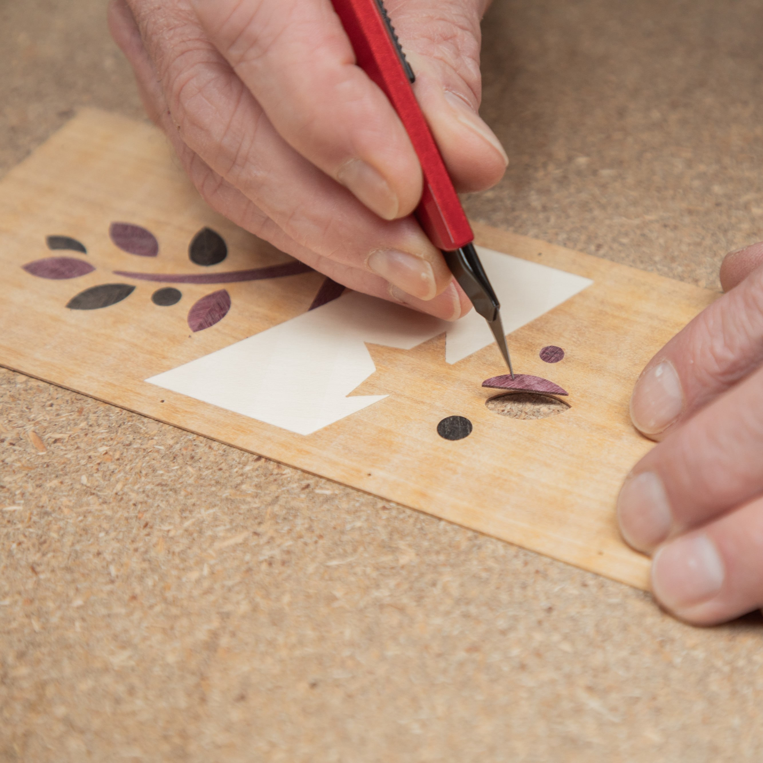 锡兰柠檬木底座镶嵌紫心木叶片，Van Cleef & Arpels梵克雅宝。