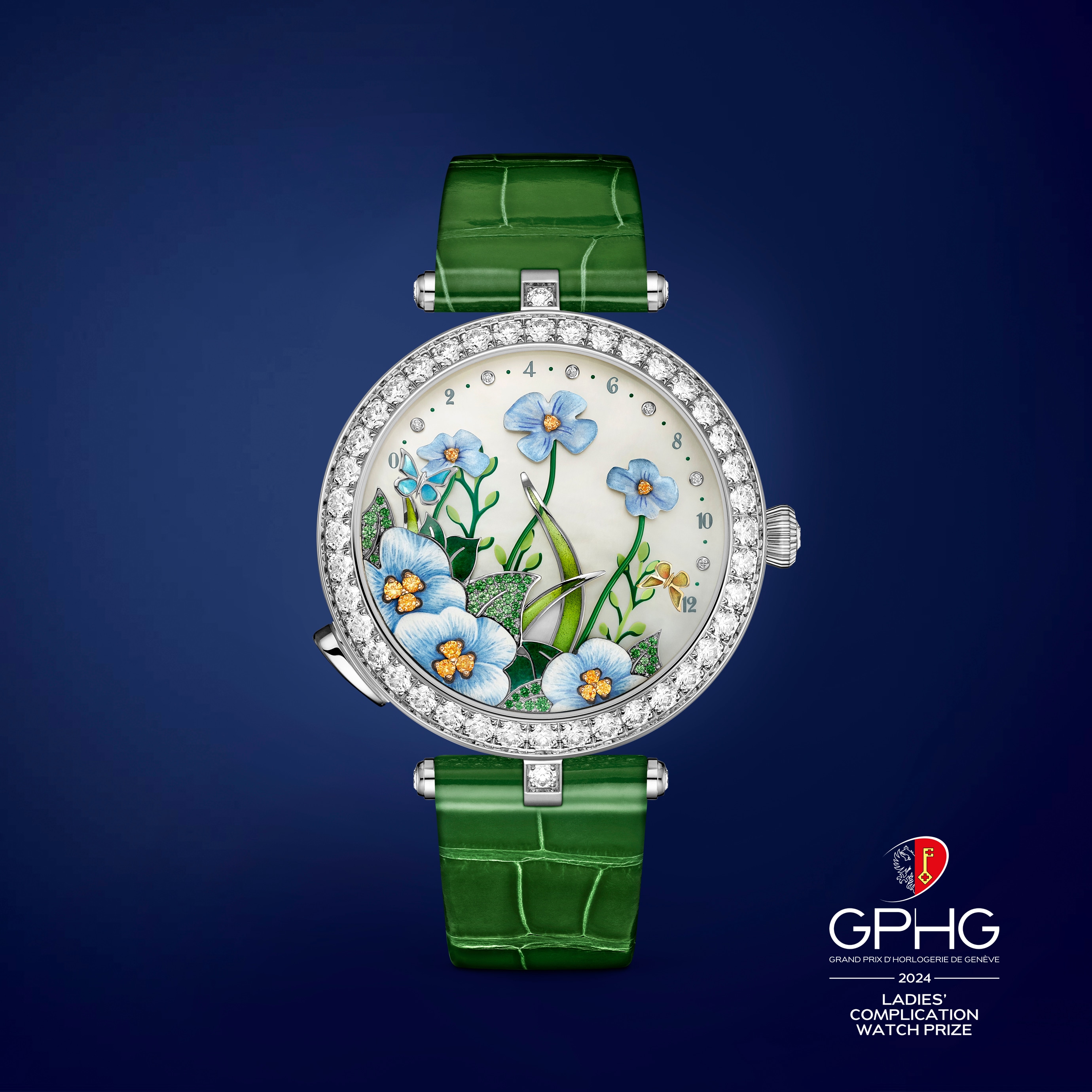 Lady Arpels Brise d’Été Watch, winner of the Ladies’ Complication Watch prize at the GPHG 2024, Van Cleef & Arpels.