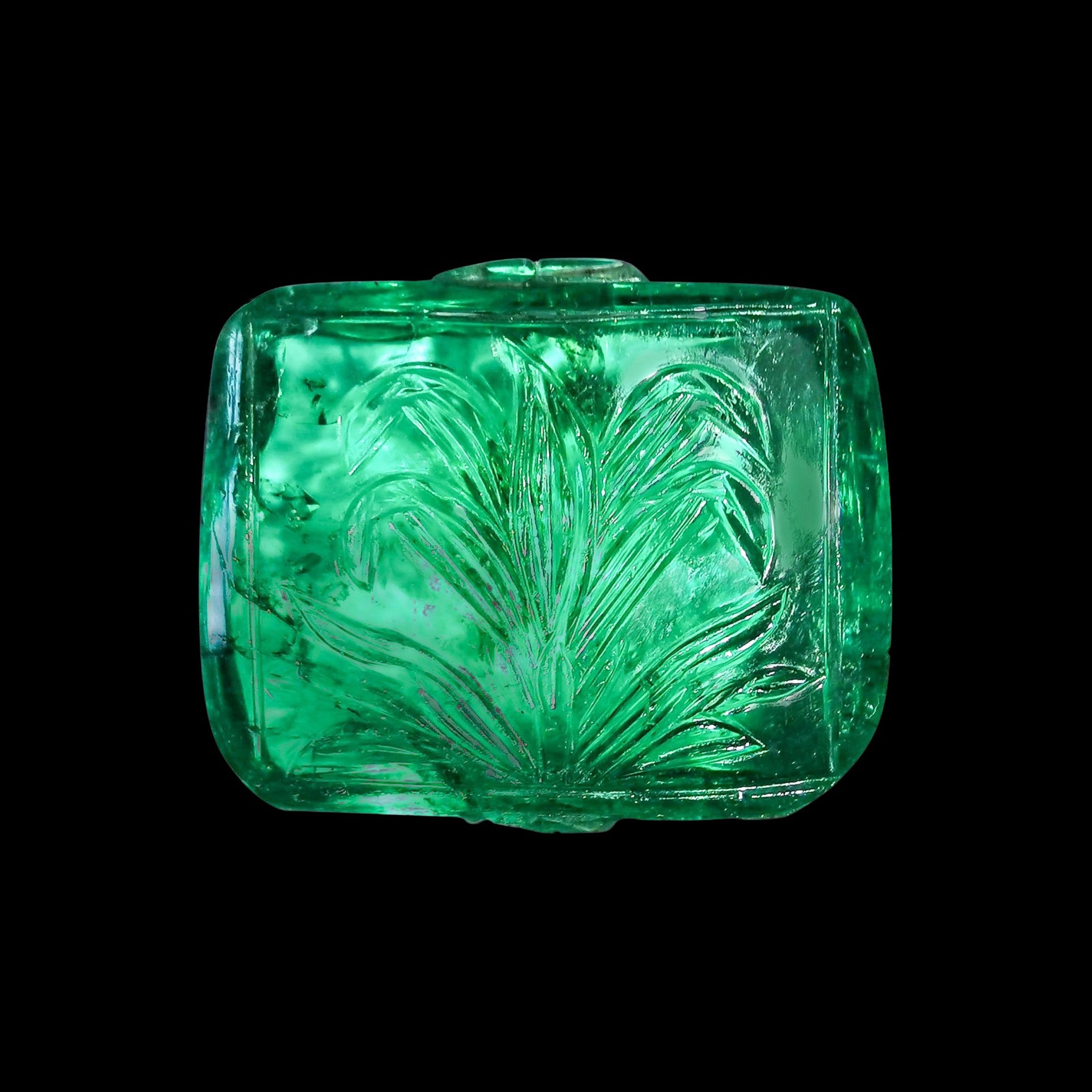 Mughal engraved emerald, 18th century. Formerly in the collection of the Prince de Polignac. Faerber Collection.