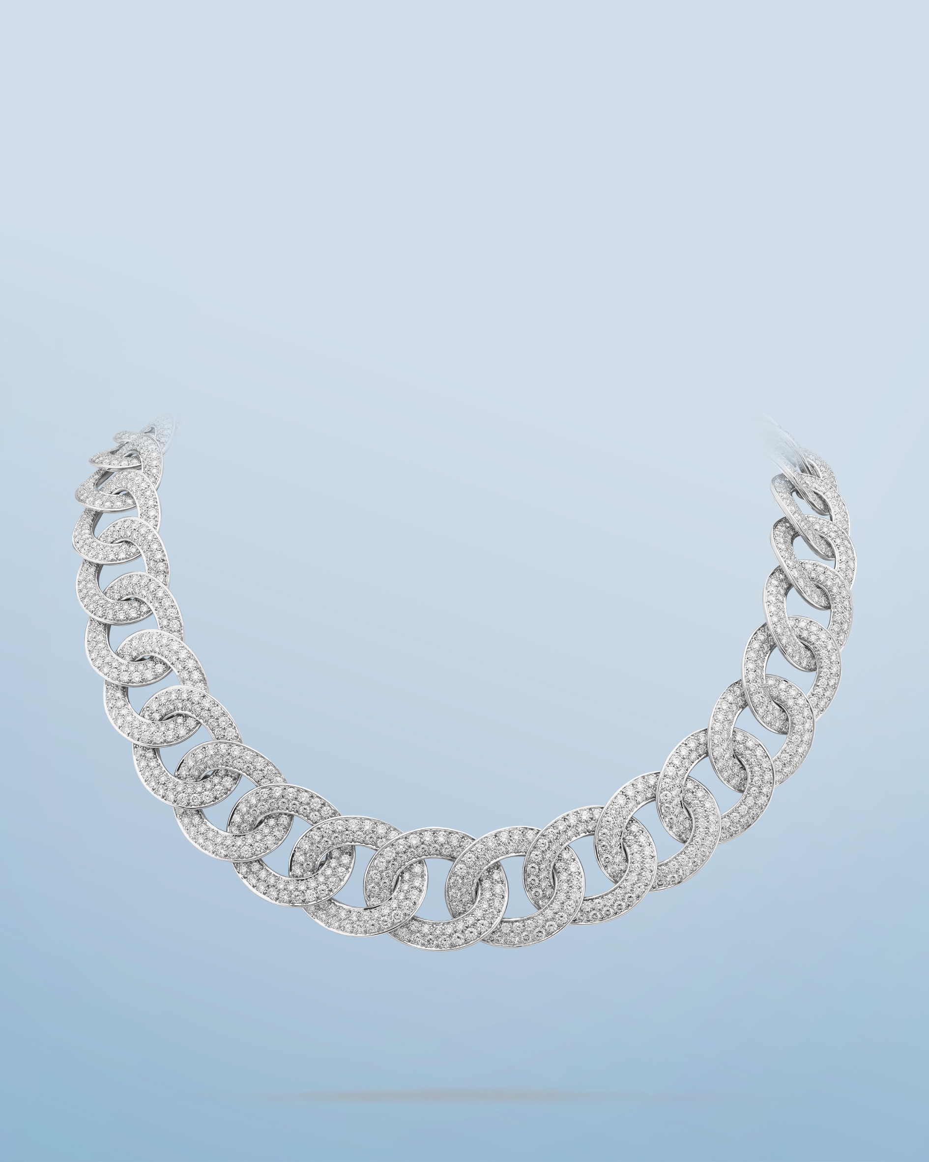Olympia necklace, white gold, diamonds. Olympia collection, Van Cleef & Arpels.