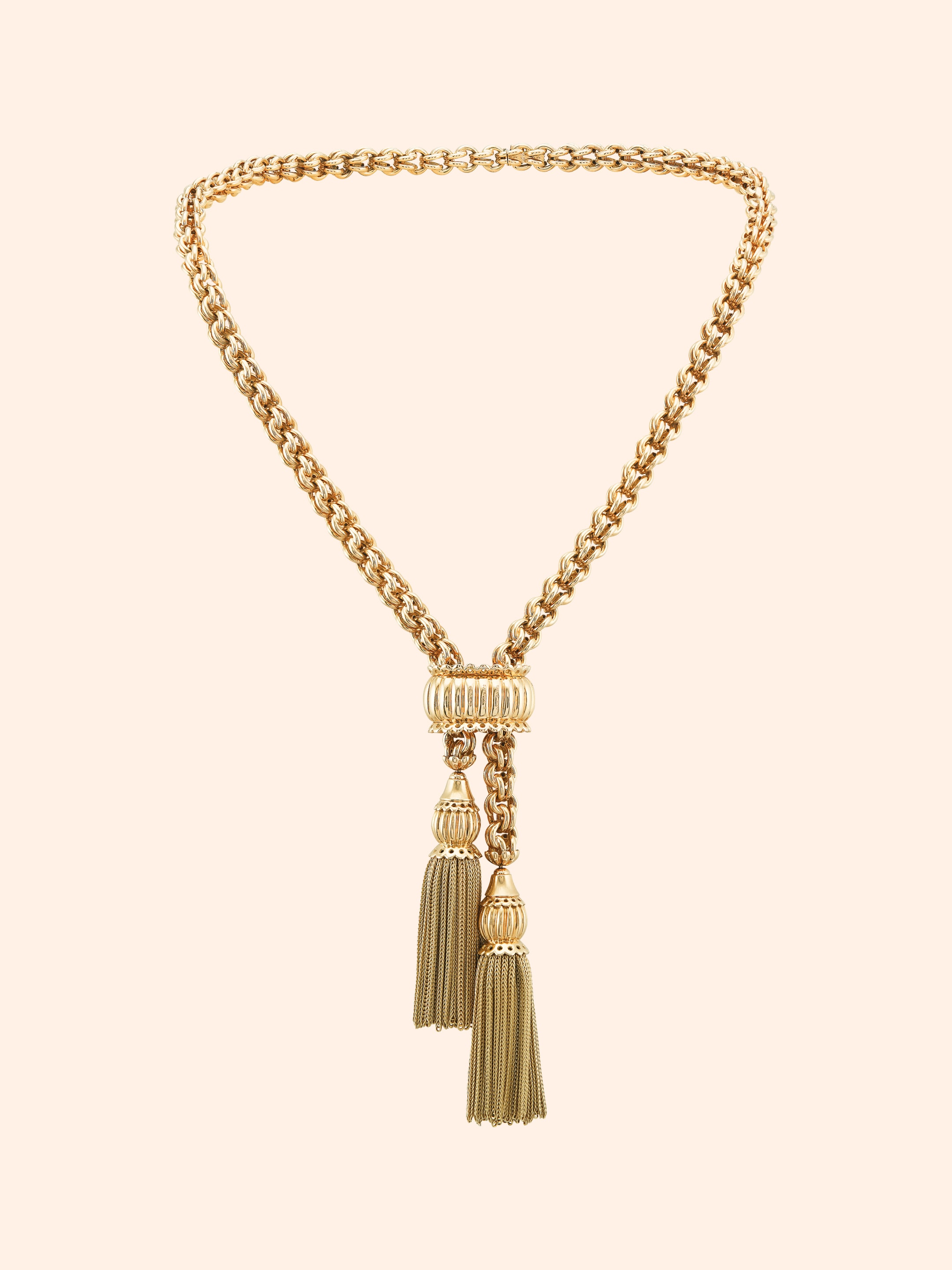 Cords项链,1951年,黄K金,Van Cleef & Arpels梵克雅宝典藏系列。