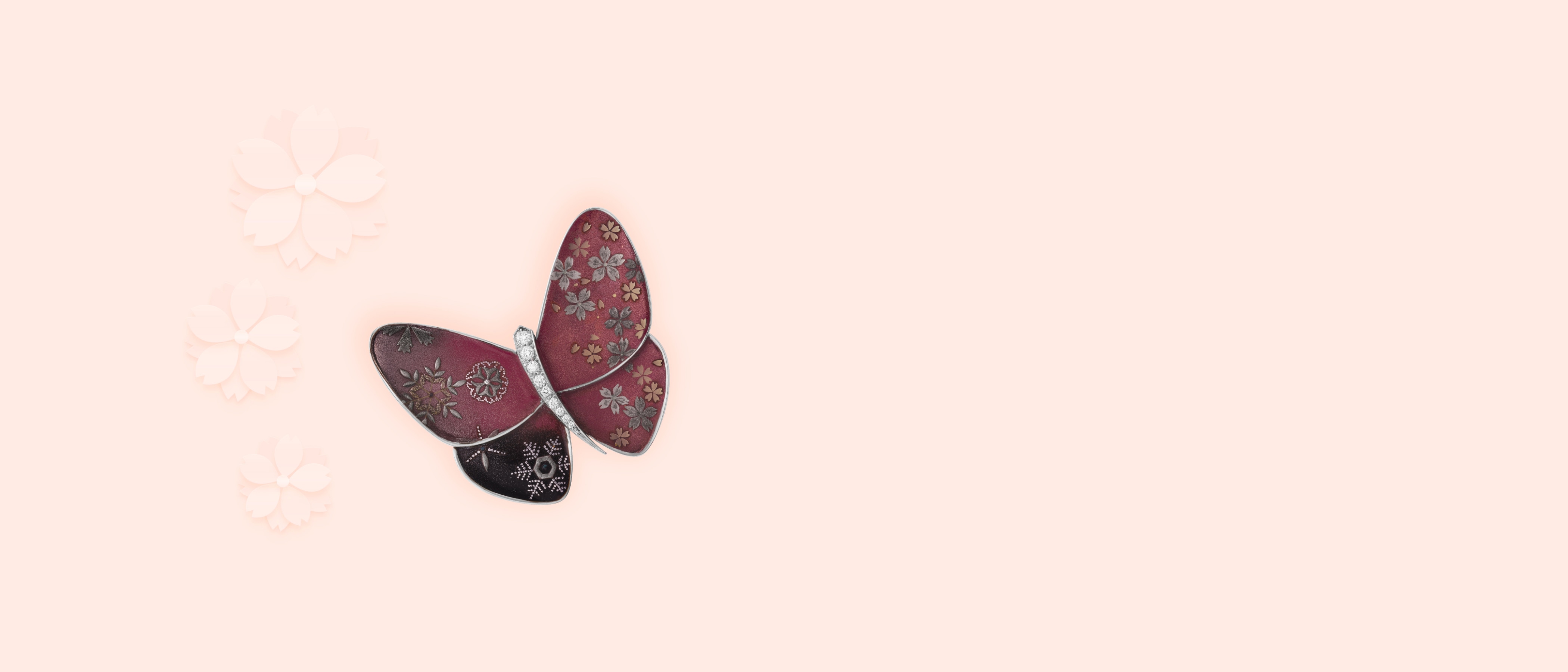 Butterfly collection, papillon laqué clip, cover, Van Cleef & Arpels
