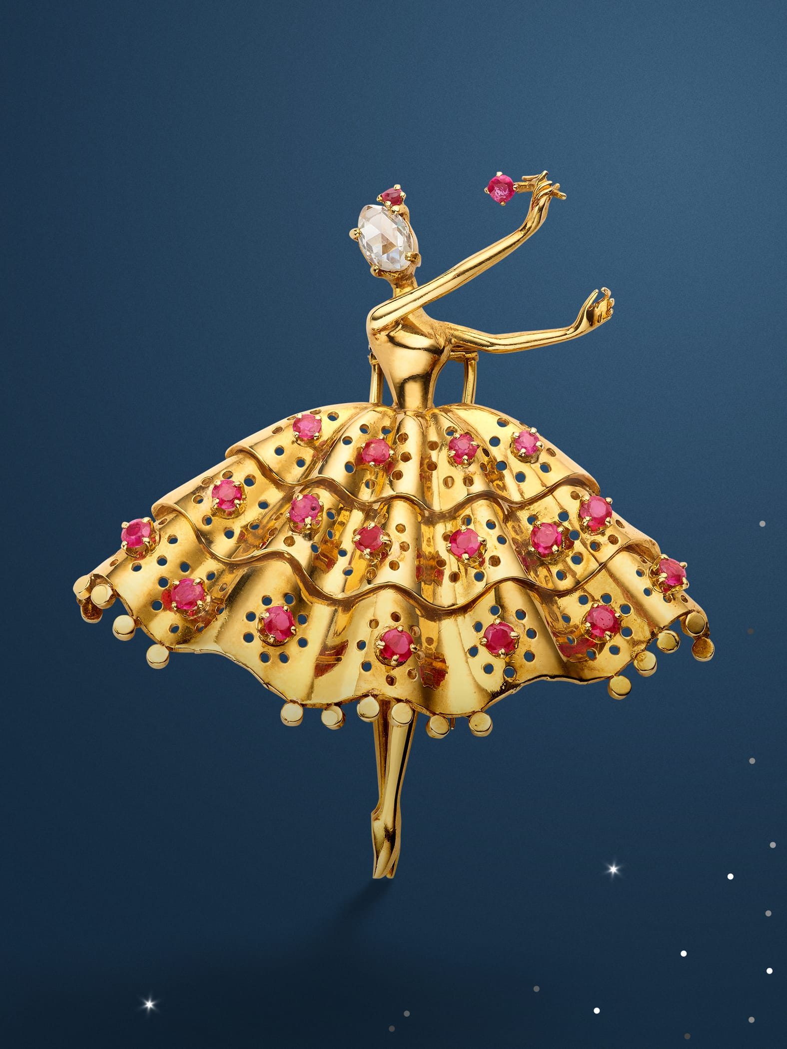 Ballerina胸针，1946年。Heritage系列，Van Cleef & Arpels梵克雅宝。