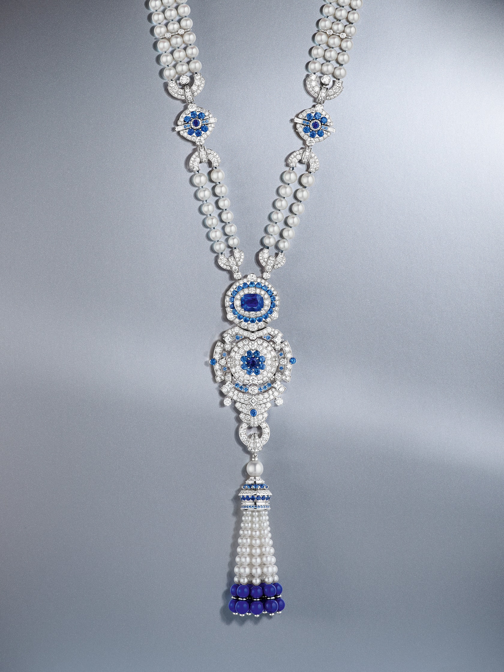 Pompon Margaret long necklace watch. Pompon Collection, Van Cleef & Arpels.