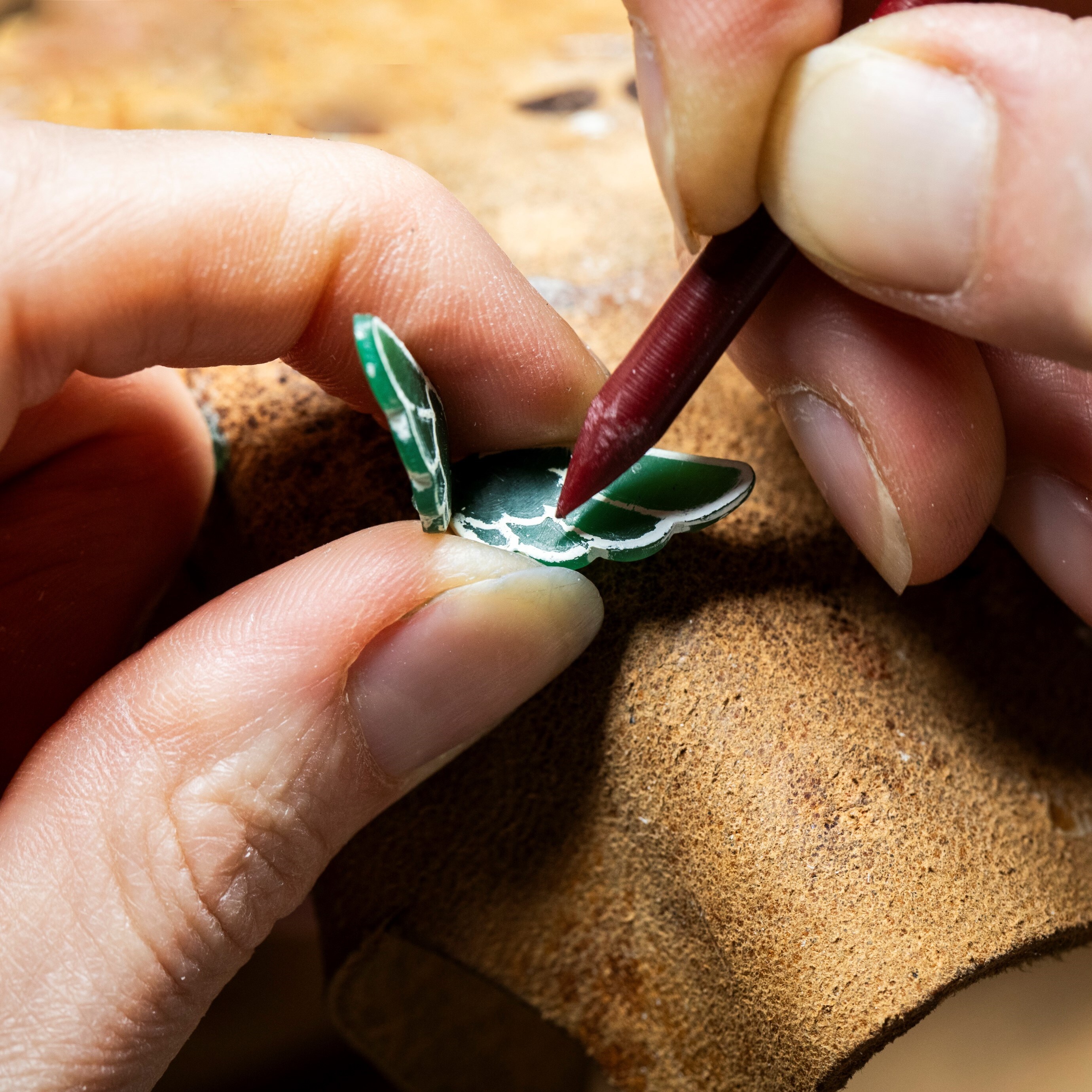Wax sculpting of Cupid’s wings, Van Cleef & Arpels.