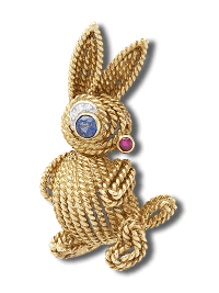 Rabbit胸针,1960年 - Van Cleef & Arpels