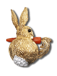 Rabbit胸针,1960年 - Van Cleef & Arpels