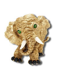 Elephant胸针,1968年 - Van Cleef & Arpels
