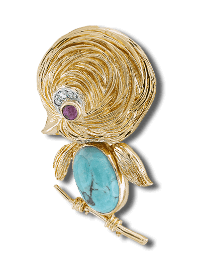 Baby Bird胸针,1960年 - Van Cleef & Arpels